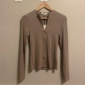 Joah Brown invisible zip longsleeve - Taupe